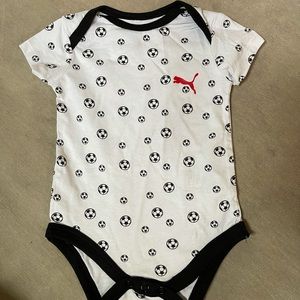 PUMA soccer ball onesie 0-3 months NEVER WORN
